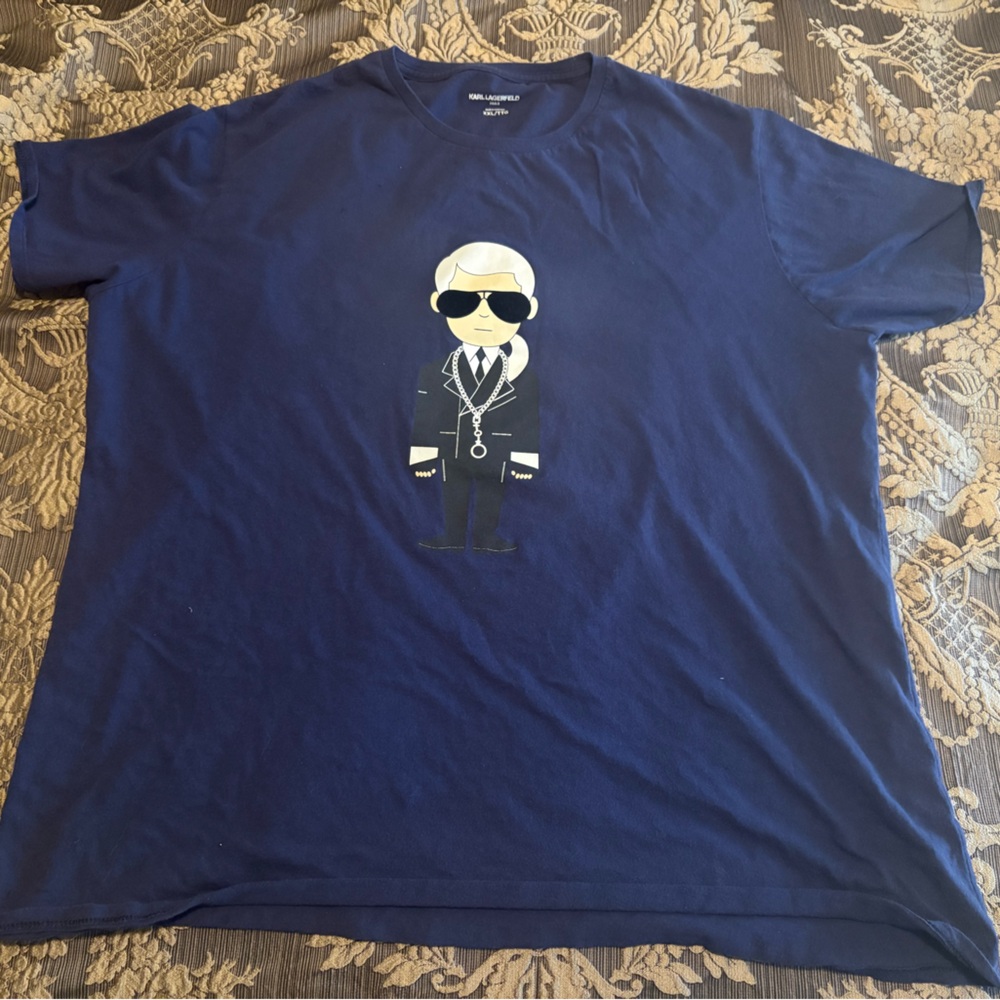 Karl Lagerfeld Paris Men's Karl Caricature With Sunglasses T-Shirt Size XXL